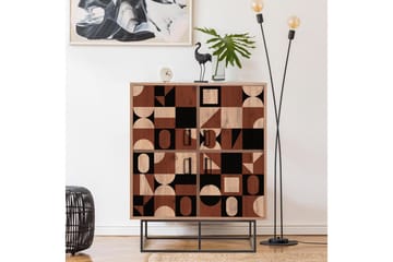 Quantum Solo Highboard 93x115 cm Svart/Brun - Hanah Home - Förvaring - Skåp - Förvaringsskåp