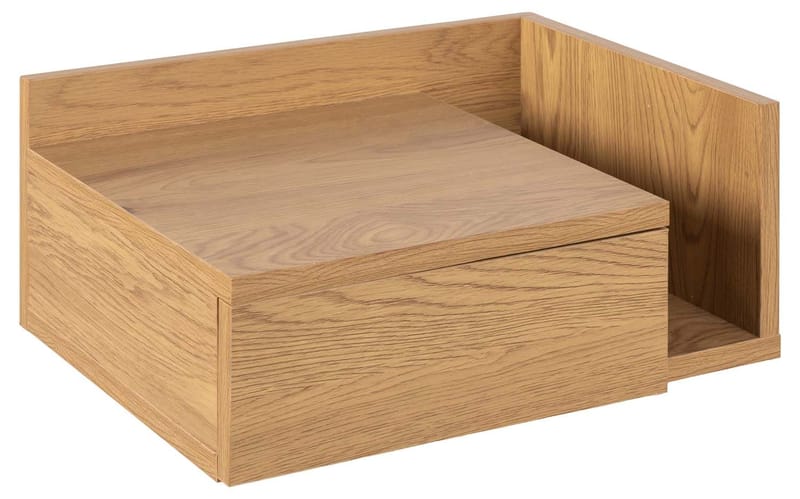Sängbord Ashlan 40x32xh16,5 cm - Natur (vild ek-look) - Förvaring - Skåp - Förvaringsskåp