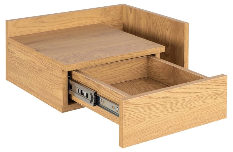 Sängbord Ashlan 40x32xh16,5 cm - Natur (vild ek-look) - Förvaring - Skåp - Förvaringsskåp