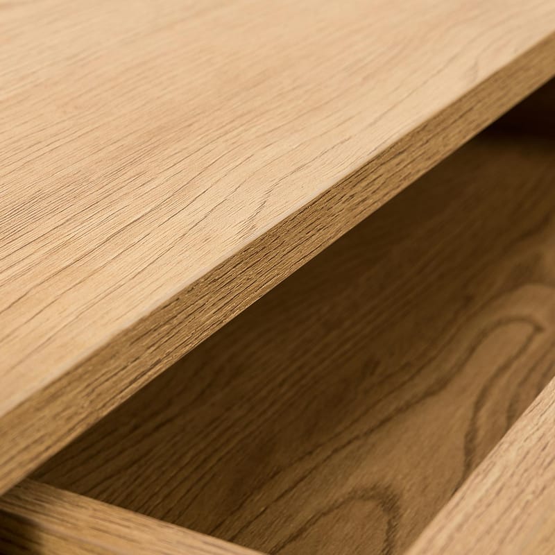 Sängbord Sacha 50x40x40 cm melamin med ekbark - brun - Förvaring - Skåp - Förvaringsskåp