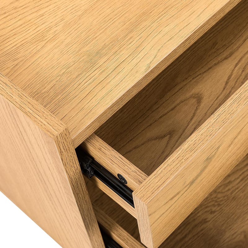 Sängbord Sacha 50x40x40 cm melamin med ekbark - brun - Förvaring - Skåp - Förvaringsskåp