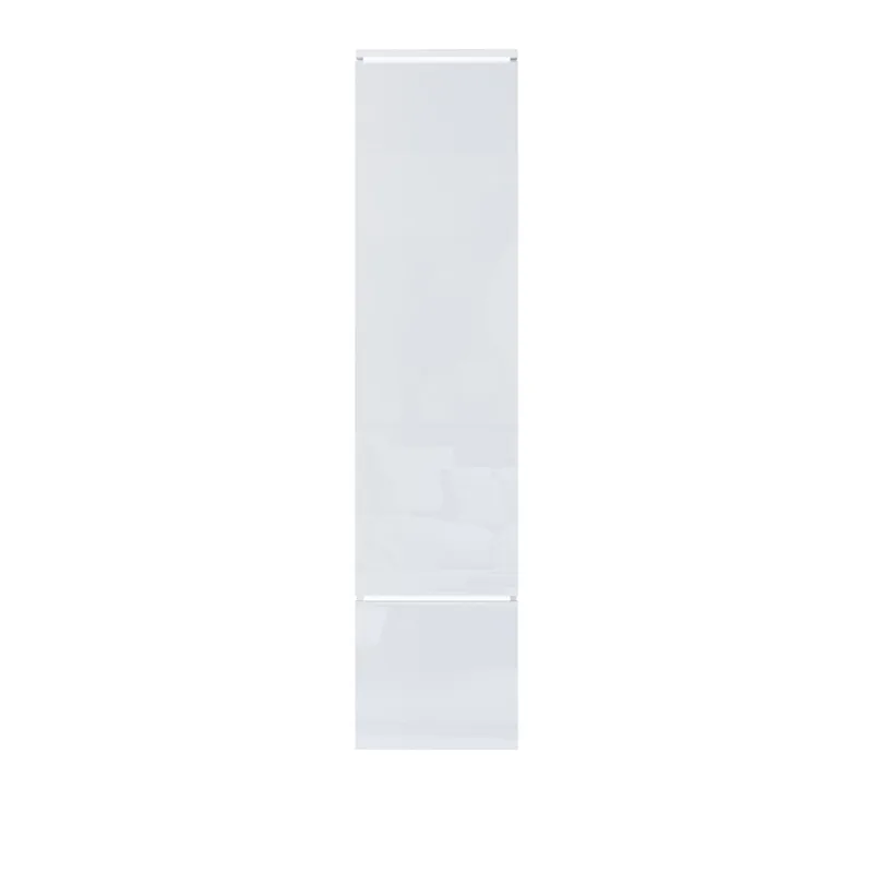Sherie Smalt Vitrinskåp 30 cm i Glas med Trästomme, Vit