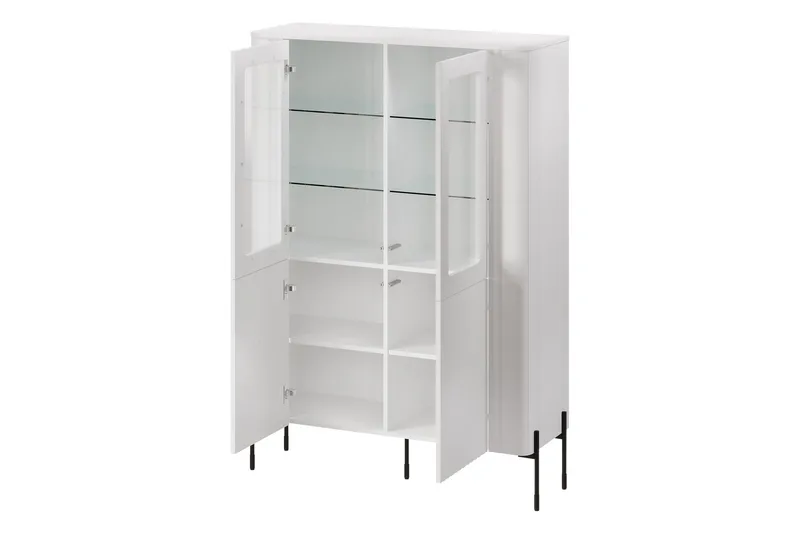 Sherie Vitrinskåp 110x160 cm - Brun - Förvaring - Skåp - Vitrinskåp