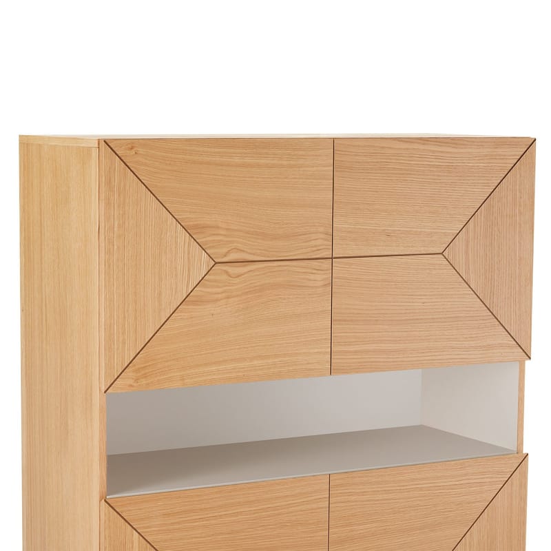 Sideboard Nate ek 100x40x140 cm - Beige - Förvaring - Skåp - Förvaringsskåp