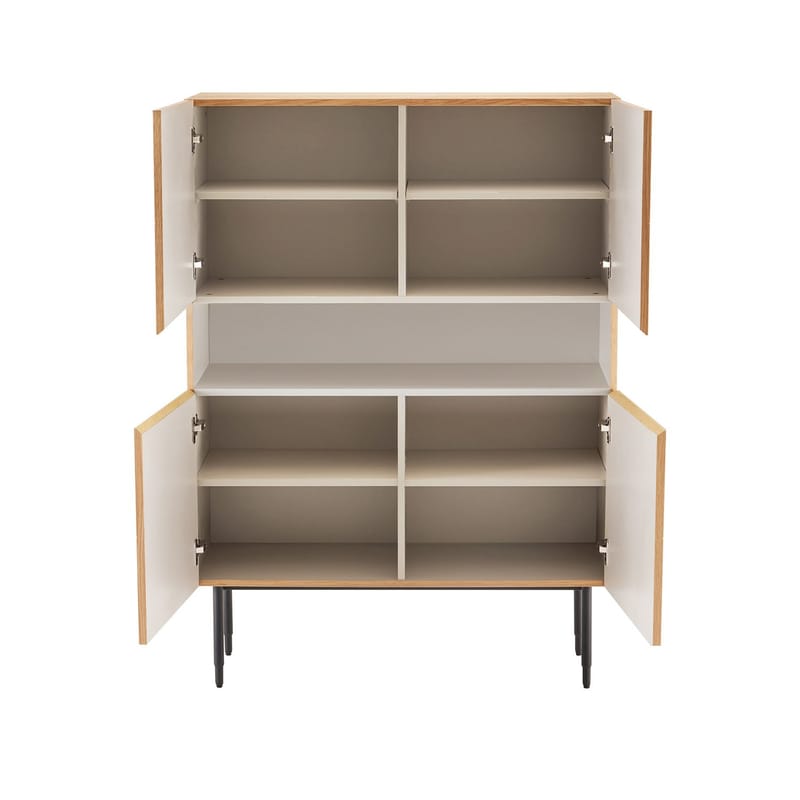 Sideboard Nate ek 100x40x140 cm - Beige - Förvaring - Skåp - Förvaringsskåp