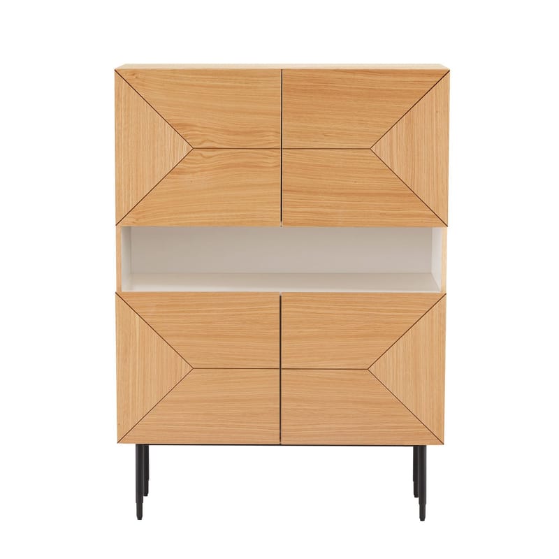 Sideboard Nate ek 100x40x140 cm - Beige - Förvaring - Skåp - Förvaringsskåp