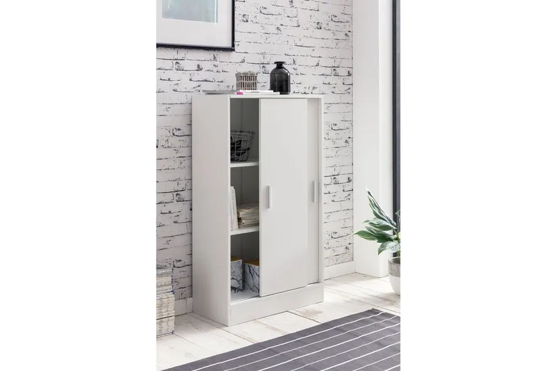 Sideboard Wohnling Melaminbelagd MDF-skjutdörrar Modern - Förvaring - Skåp - Förvaringsskåp