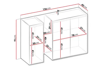 Sigmana Highboard - Ljusgrå/Beige - Förvaring - Skåp - Förvaringsskåp