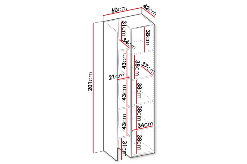 Sigmana Highboard - Ljusgrå/Beige - Förvaring - Skåp - Förvaringsskåp