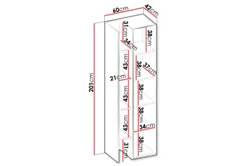 Sigmana Highboard - Ljusgrå/Beige - Förvaring - Skåp - Förvaringsskåp