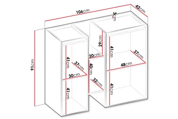 Sigmana Highboard - Svart - Förvaring - Skåp - Förvaringsskåp