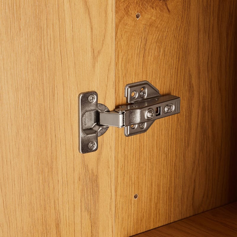 Skåp Line 80x40x130 cm melamin - ekbark / svart - Förvaring - Skåp - Förvaringsskåp