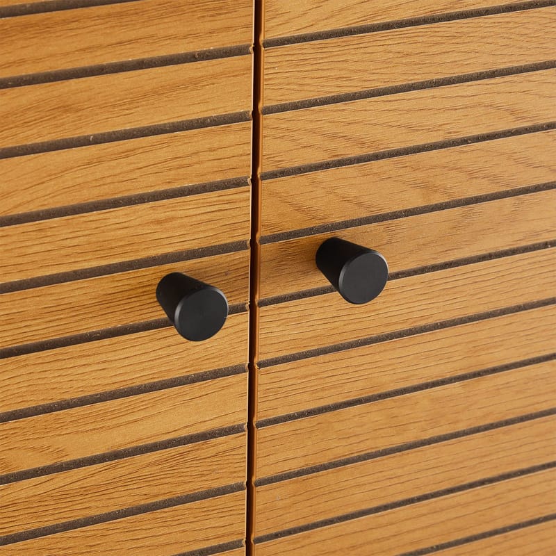 Skåp Line 80x40x130 cm melamin - ekbark / svart - Förvaring - Skåp - Förvaringsskåp