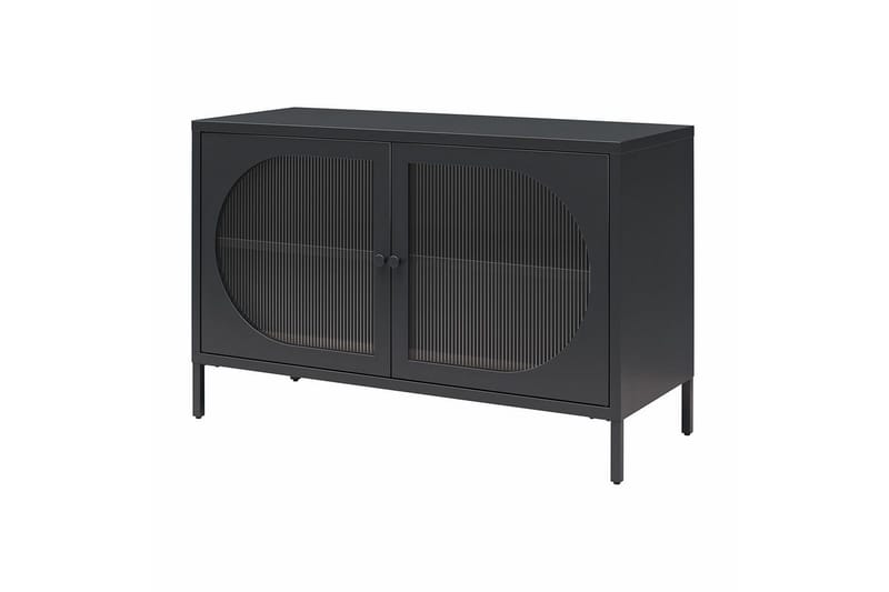 Skåp Luna 100x40x64 cm, Svart - 100x40x64 cm, Svart - Förvaring - Skåp - Vitrinskåp