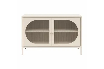 Skåp Luna 100x40x64 cm, Pergament - 100x40x64 cm, Pergament - Förvaring - Skåp - Vitrinskåp