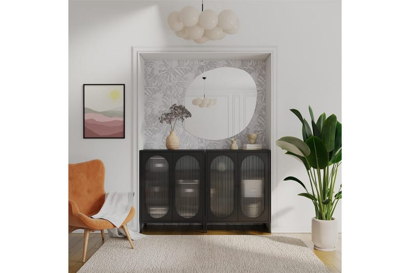Skåp Luna 80x40x102 cm, Svart - 80x40x102 cm, Svart - Förvaring - Skåp - Förvaringsskåp - Säkerhetsskåp - Medicinskåp