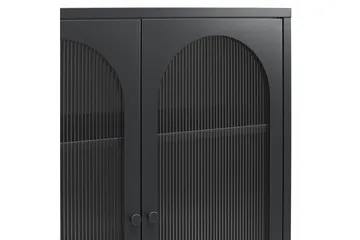 Skåp Luna 80x40x102 cm, Svart - 80x40x102 cm, Svart - Förvaring - Skåp - Vitrinskåp
