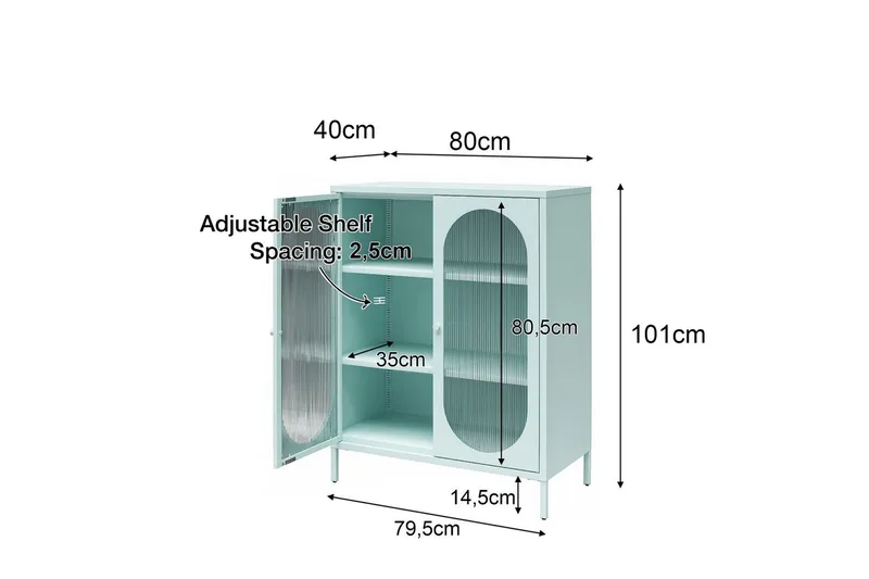 Skåp Luna 80x40x102 cm, Pergament - 80x40x102 cm, Pergament - Förvaring - Skåp - Förvaringsskåp - Säkerhetsskåp - Medicinskåp