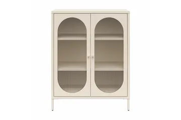 Skåp Luna 80x40x102 cm, Pergament - 80x40x102 cm, Pergament - Förvaring - Skåp - Vitrinskåp
