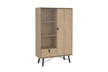 Tadami Vitrinskåp 102x162 cm - Natur - Förvaring - Skåp - Vitrinskåp
