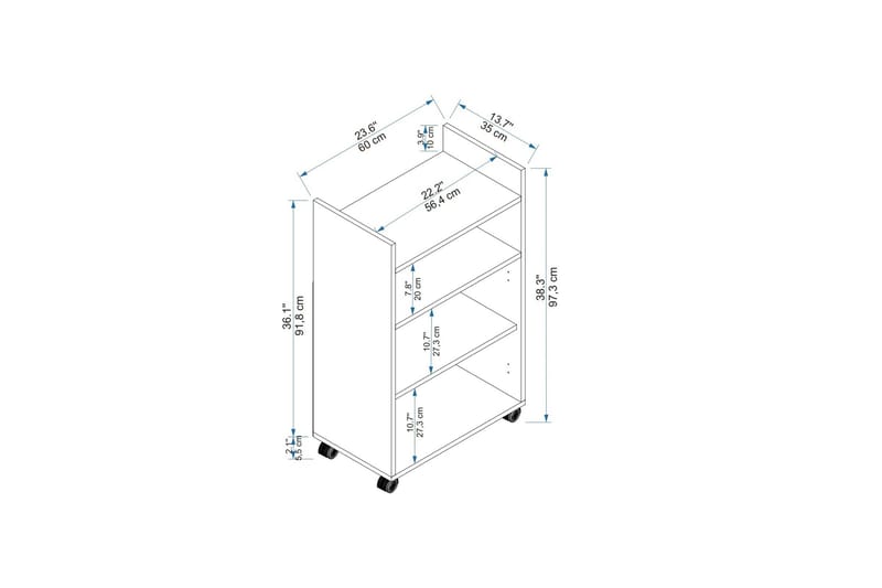 Tiraki Skåpsbyrå - Vit - Förvaring - Skåp - Förvaringsskåp