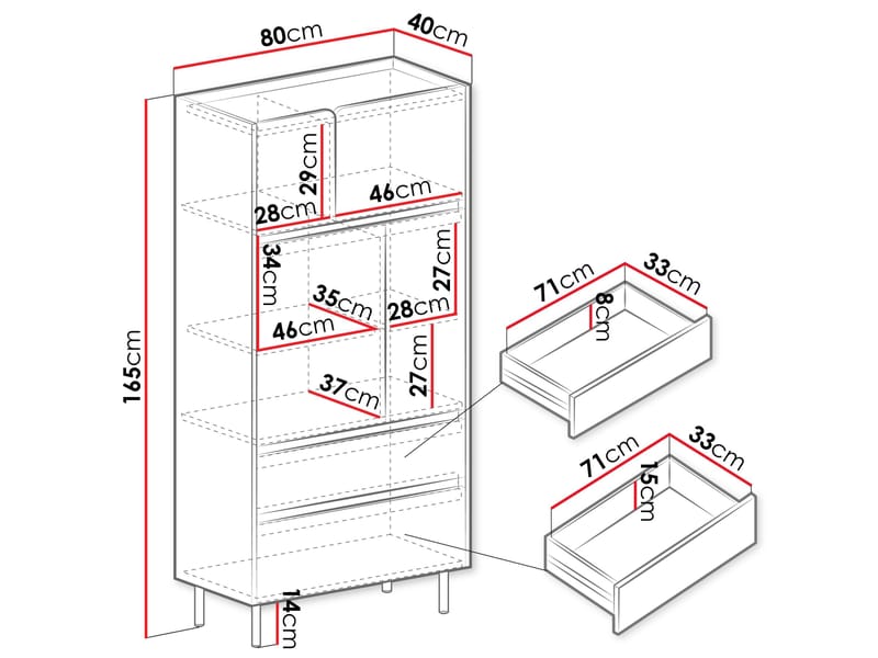Travic Högskåp 80 cm - Förvaring - Skåp - Förvaringsskåp
