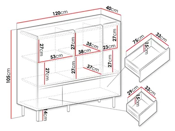 Travic Skänk 120 cm - Förvaring - Skåp - Förvaringsskåp