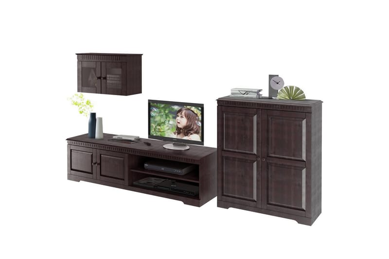 Väggenhet Cubrix Set om 3 Havana/lack - Havana/lack - Möbler - Tv möbel & mediamöbel - TV-möbelset