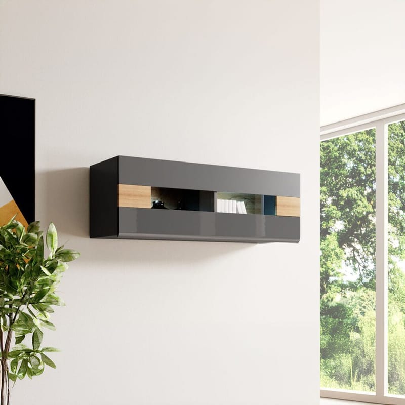 Vägghängt skåp Toledo - Antracitlaminat - Grandson ek - Förvaring - Skåp - Förvaringsskåp