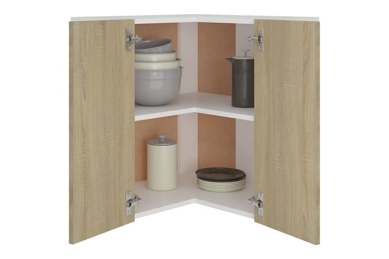 Väggskåp hörn sonoma-ek 57x57x60 cm spånskiva - Ek - Förvaring - Skåp - Hörnskåp