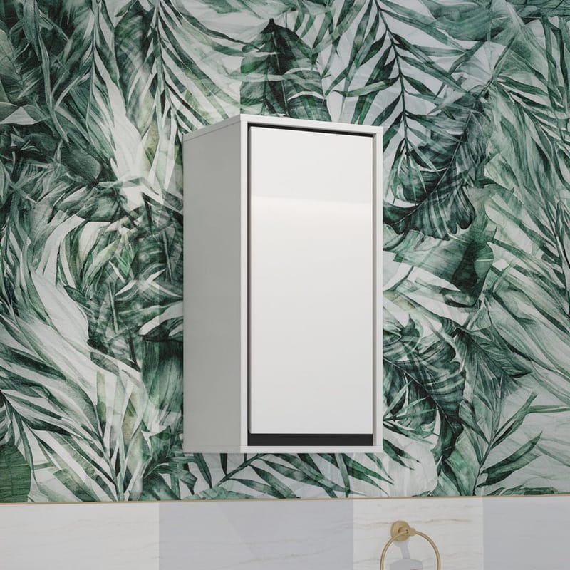 Väggskåp Irvine 1 Dörr - Vit Högglans - Förvaring - Skåp - Förvaringsskåp