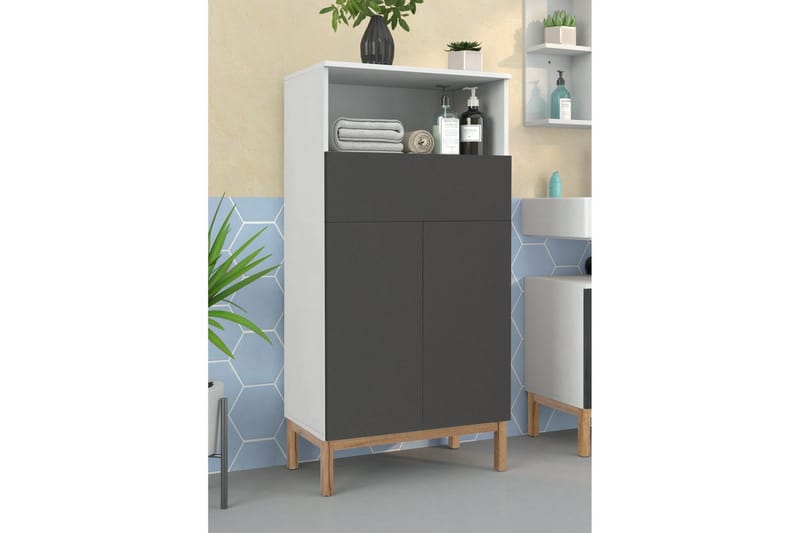 Väggskåp Mirza Vit/Antracit - Vit/Antracit - Hus & renovering - Kök & bad - Badrum - Badrumsmöbler & badrumsinredning - Väggskåp & högskåp