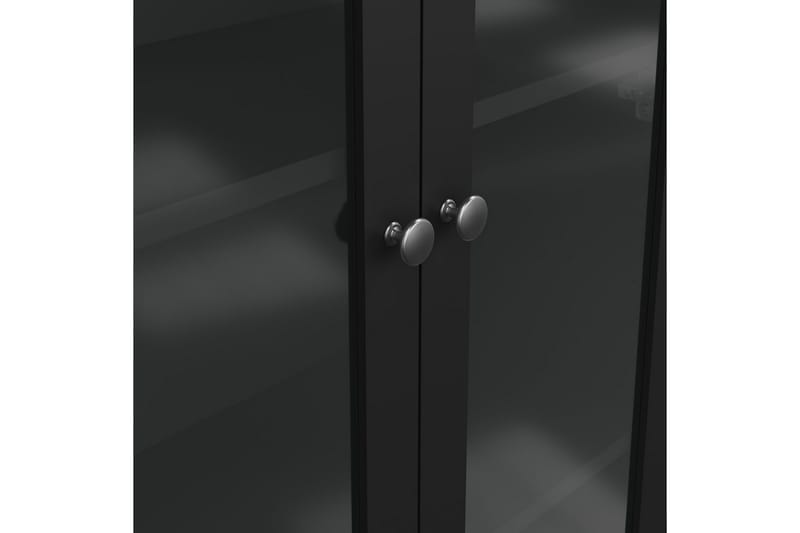 Vallvidera Vitrinskåp 78,05x199 cm - Svart - Förvaring - Skåp - Vitrinskåp