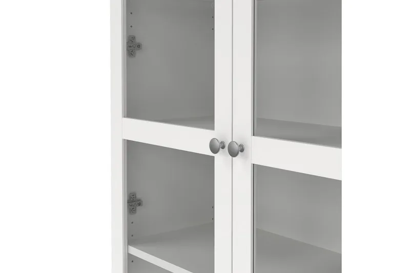 Valnorin Vitrinskåp 89x203 cm - Vit - Förvaring - Skåp - Vitrinskåp