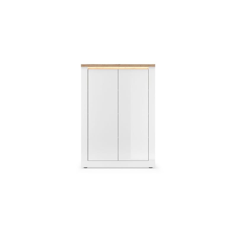 Vandesar Högskåp 160 cm - Natur/Vit - Förvaring - Skåp - Förvaringsskåp