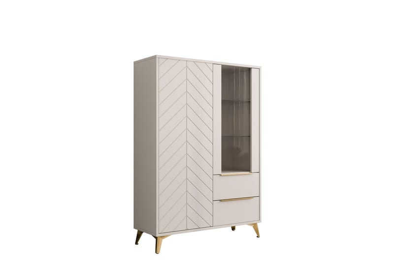 Vemdalen Vitrinskåp 104x150 cm, Beige