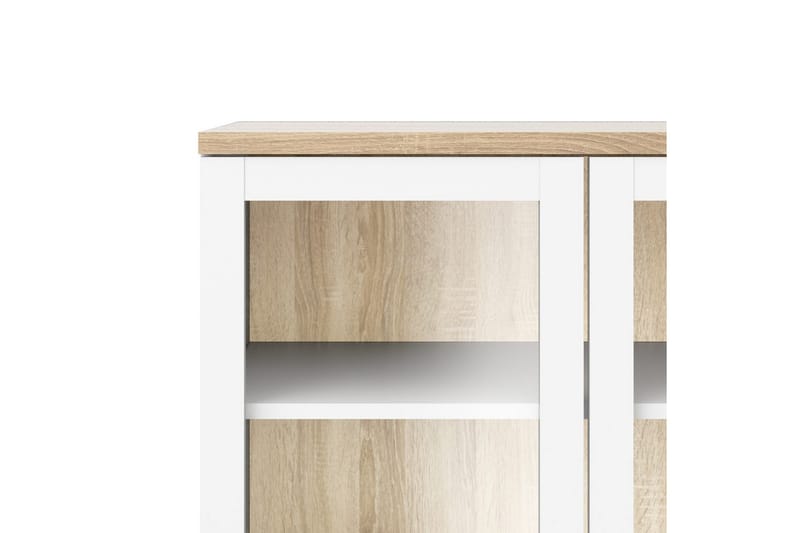 Virender Vitrinskåp 88,7x202,8 cm - Vit - Förvaring - Skåp - Vitrinskåp