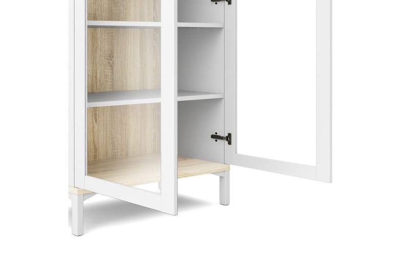 Virender Vitrinskåp 88,7x202,8 cm - Vit - Förvaring - Skåp - Vitrinskåp