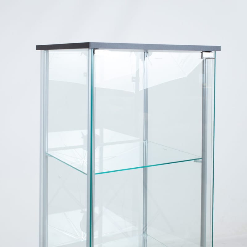 Vitrinskåp Aiko 60x36x163 cm - grå - Förvaring - Skåp - Vitrinskåp