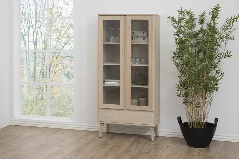 Bellor Förvaringsmöbler Vitpigmenterad 80 cm - Vitpigmenterad - Förvaring - Skåp - Vitrinskåp