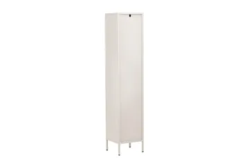 Cali Smalt Vitrinskåp 35 cm djup 37 cm bred 180 cm hög Ljust Stål - Beige - Förvaring - Skåp - Vitrinskåp