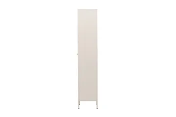 Cali Smalt Vitrinskåp 35 cm djup 37 cm bred 180 cm hög Ljust Stål - Beige - Förvaring - Skåp - Vitrinskåp