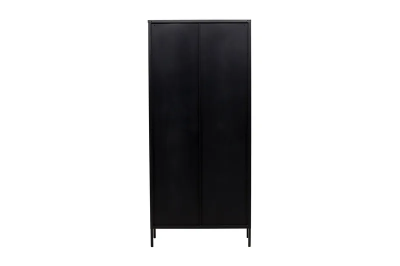 Cali Vitrinskåp 35 cm djup 80 cm bred 180 cm hög Mörkt Stål - Svart - Förvaring - Skåp - Vitrinskåp
