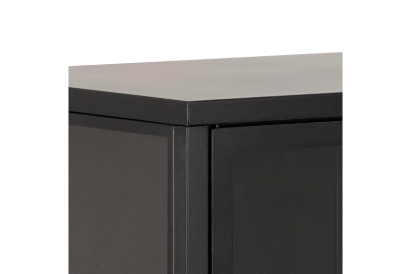 Crabtree Vitrinskåp 40 cm djup 80 cm bred 98,7 cm hög Metall Glas - Svart - Förvaring - Skåp - Vitrinskåp