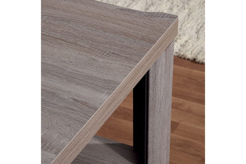 Dallas Vitrinskåp 97x43,5x192 cm - Beige/Grå - Förvaring - Skåp - Vitrinskåp