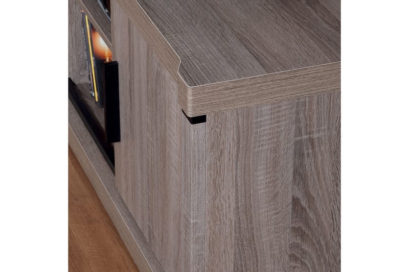 Dallas Vitrinskåp 97x43,5x192 cm - Beige/Grå - Förvaring - Skåp - Vitrinskåp