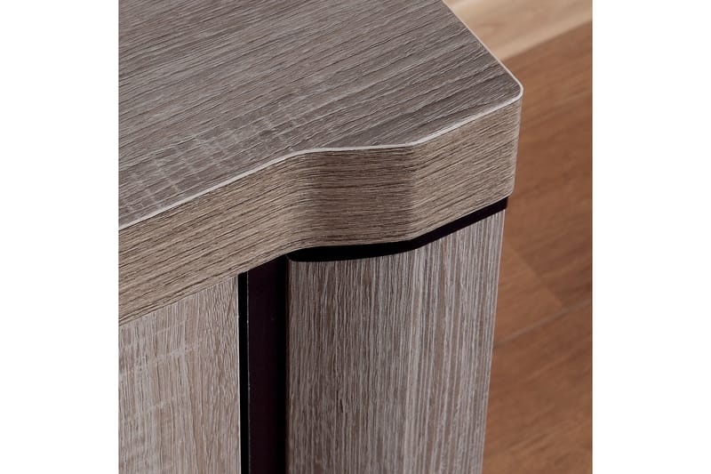 Dallas Vitrinskåp 97x43,5x192 cm - Beige/Grå - Förvaring - Skåp - Vitrinskåp