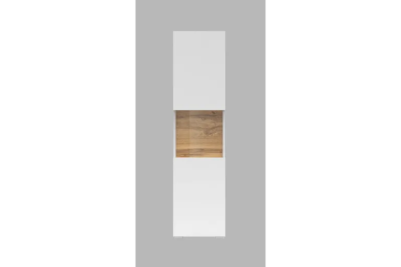 Jestine Smalt Vägghängt alt Fristående Vitrinskåp 30 cm djup 36 cm bred 140 cm hög Ljust Trä - Vit - Förvaring - Skåp - Vitrinskåp