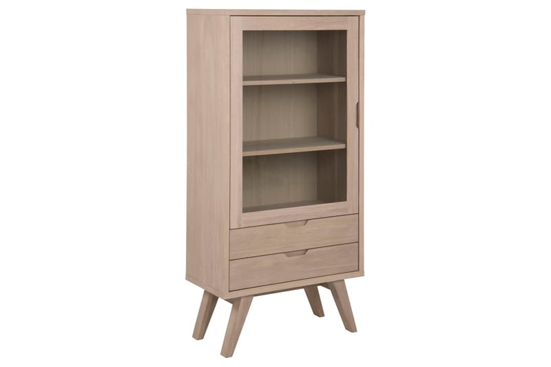 Kolinis Vitrinskåp 42 cm djup 72 cm bred 145 cm hög Trä - Vit - Förvaring - Skåp - Vitrinskåp