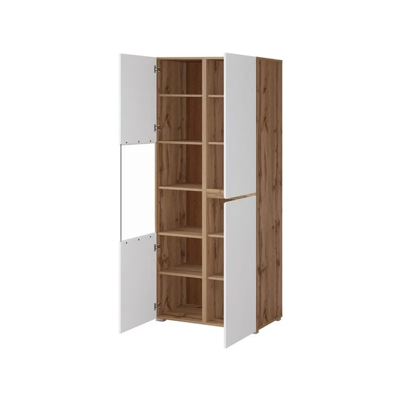 Vitrinskåp Kors 3 dörrar - Vit - Wotan Ek - Förvaring - Skåp - Vitrinskåp